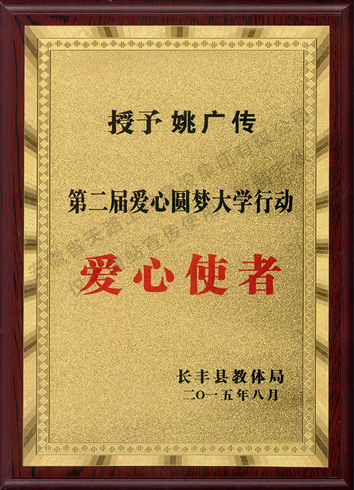 2015年第二屆愛(ài)心圓夢(mèng)大學(xué)行動(dòng)愛(ài)心使者